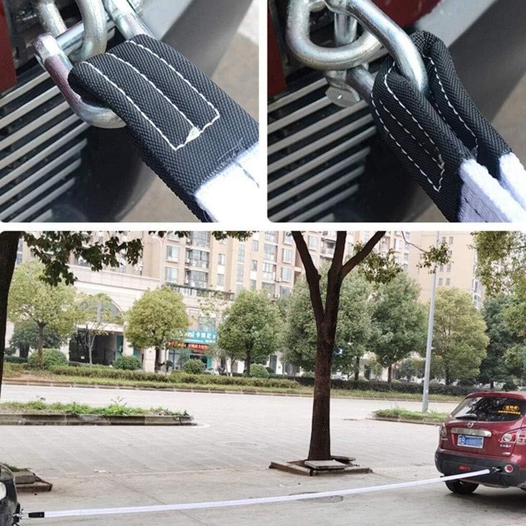 Tow Rope 5m/16.4ft 6Tons Heavy Duty Car Road Recovery Tow Strap Towing Ropes with 2 Tow Hooks Car Accessories Styling Car Towing Ropes(5M-6T)