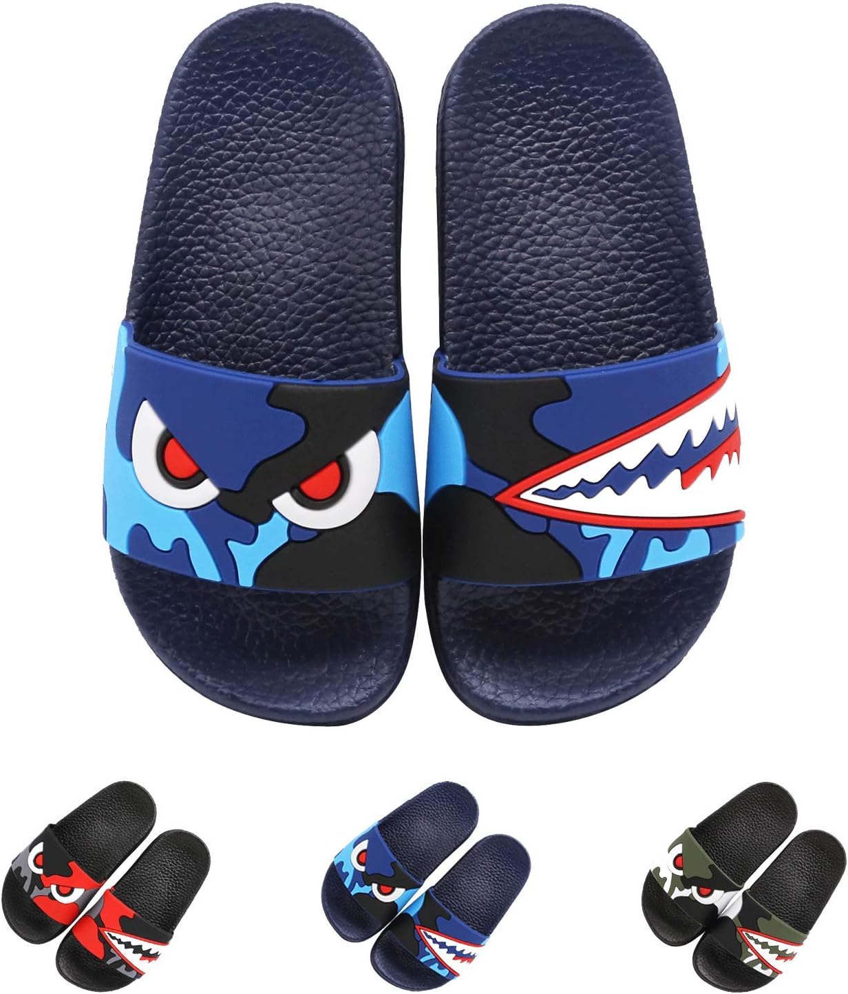 Boys Girls Summer Sandals, Anti-Slip Slide Lightweight Beach Water Shoes Shower Pool Home Unicorn Slippers for Toddler Little Kids