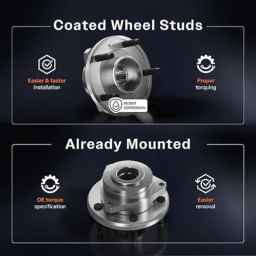 Miniatura 9 de Conjunto de cubo de cojinete de rueda delantera 70-515177 para Ford F-150