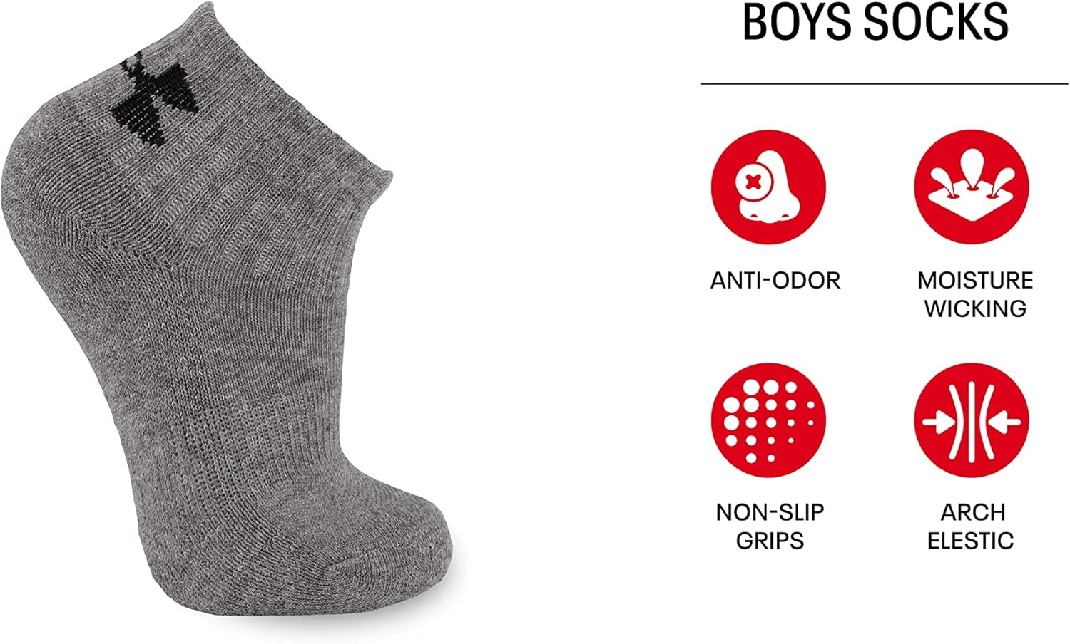 Under Armour boys Multi Pack Quarter Sock - Image 2