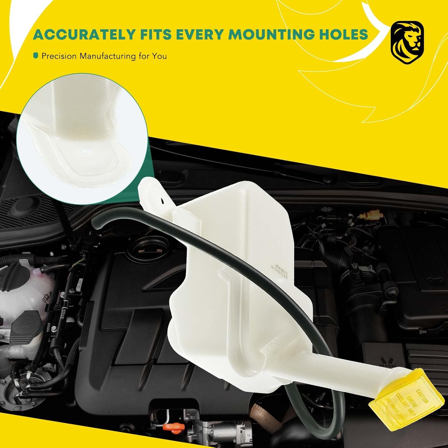 YHTAUTO Engine Coolant Recovery Overflow Reservoir Expansion Tank W/O Pressurized Cap For Chrysler Plymouth Dodge Neon SX 2.0 L4 2.0L Replace for# 5278027AC