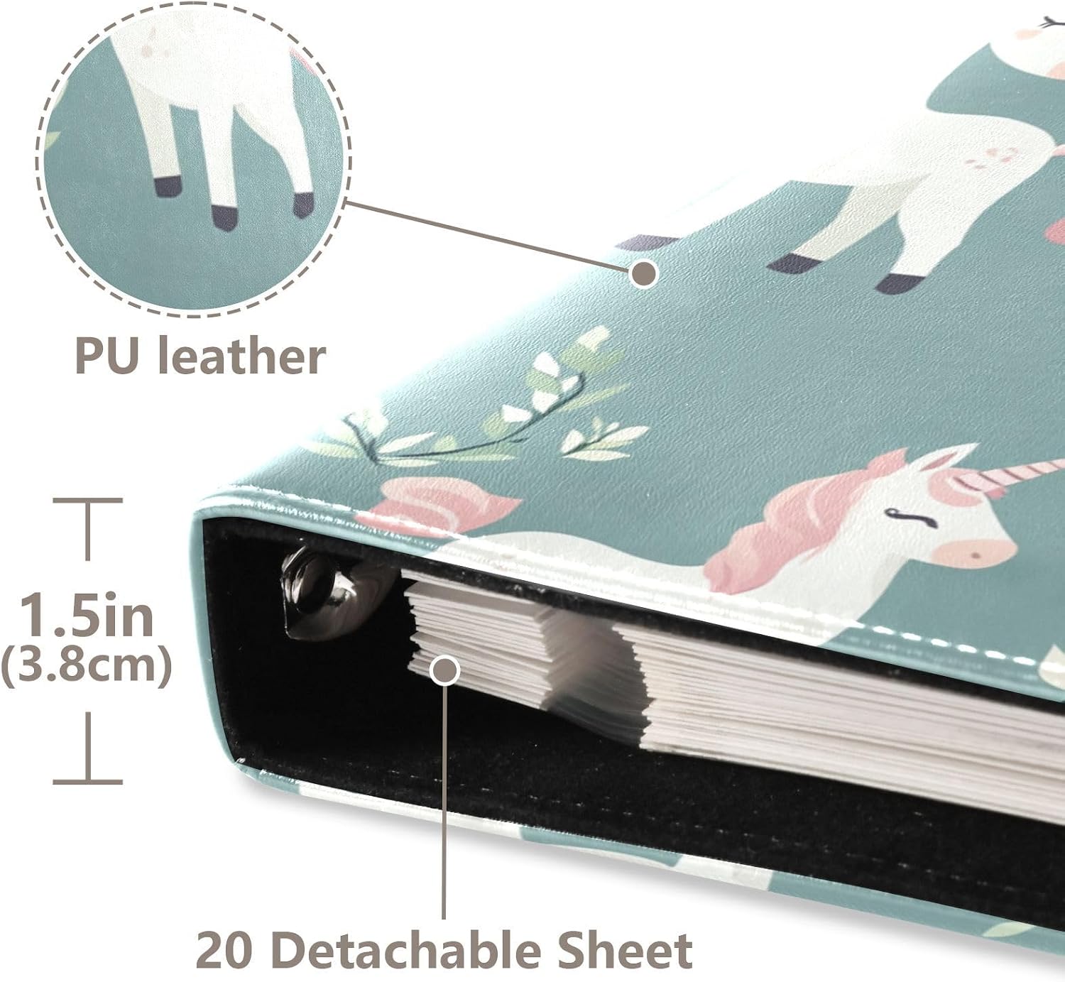unicorns Sage Green Photo Albums Picture Book For Photos Self Adhesive Scrapbook Photo Albums Picture Album 4 x 6