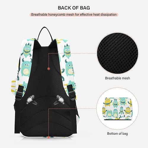 Miniatura 4 de Women Men Tennis Bag Cute Sturdy Cute Little Monsters Green Yellow Sport Pickleball Badminton Bag for Men Women Tennis Sport bolso para raquetas