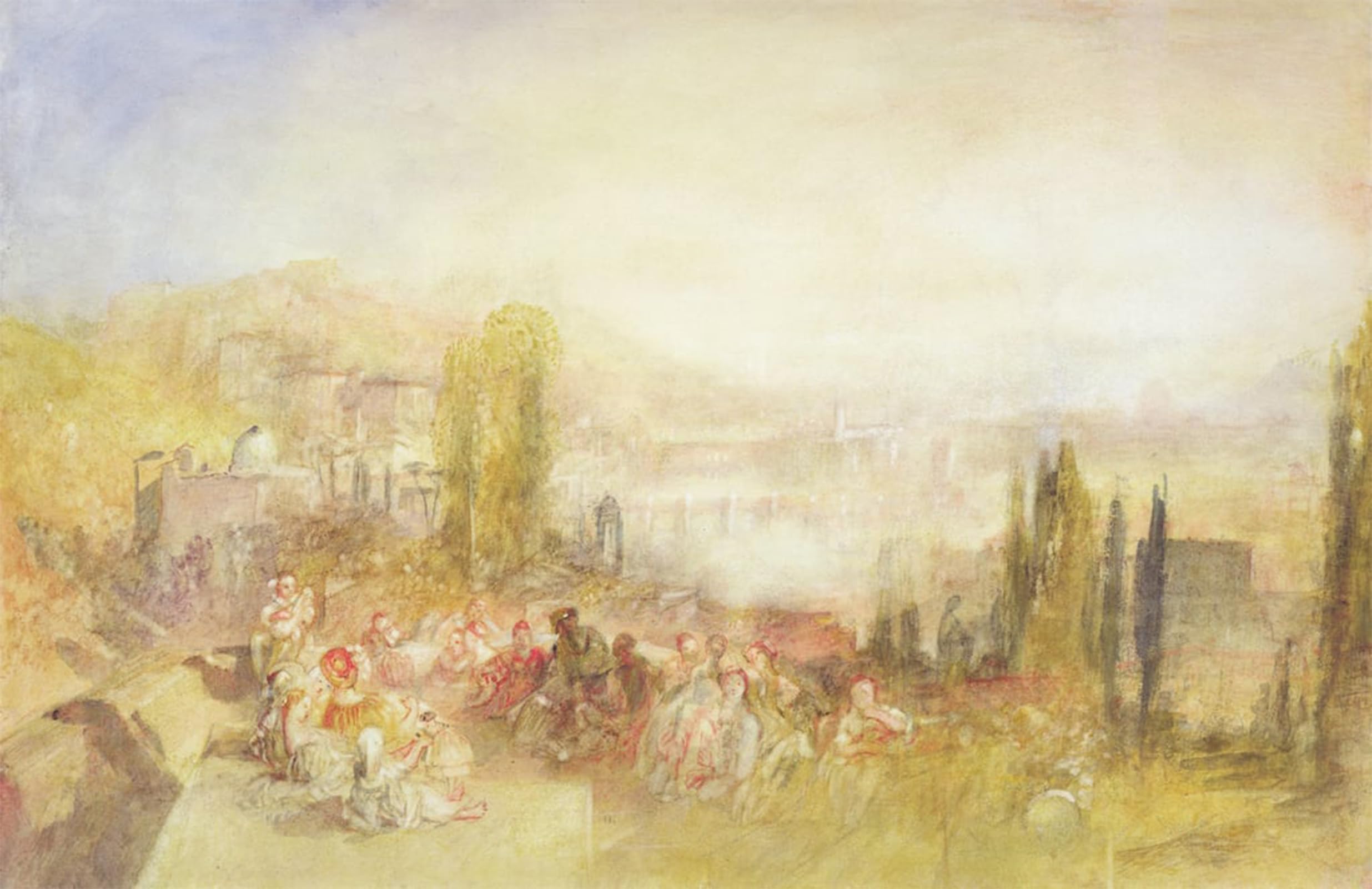 POSTERIIk Vintage Classic Picture Landscape Artwork Florence by Mallord William Turner Portrait Canvas Painting for Office Home Decor 60x90cm