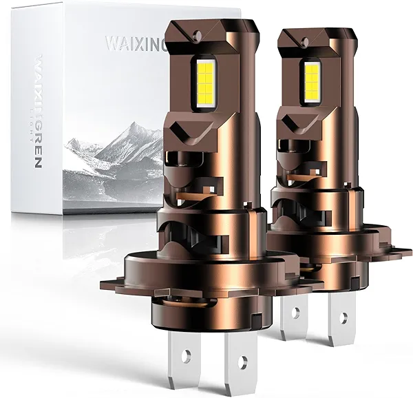 WAIXINGREN Bulb, 26000LM Super Bright 6500K 800% Brighter Bulbs with Turbo Fan, IP68 Waterproof, Plug-N-Play (H7)