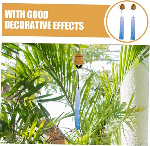 Miniatura 4 de DECHOUS 2Pcs Retro Hanging Wind Chime Pendant Wind Bell Outdoor Garden Courtyard Patio Decor with Relaxing Sound
