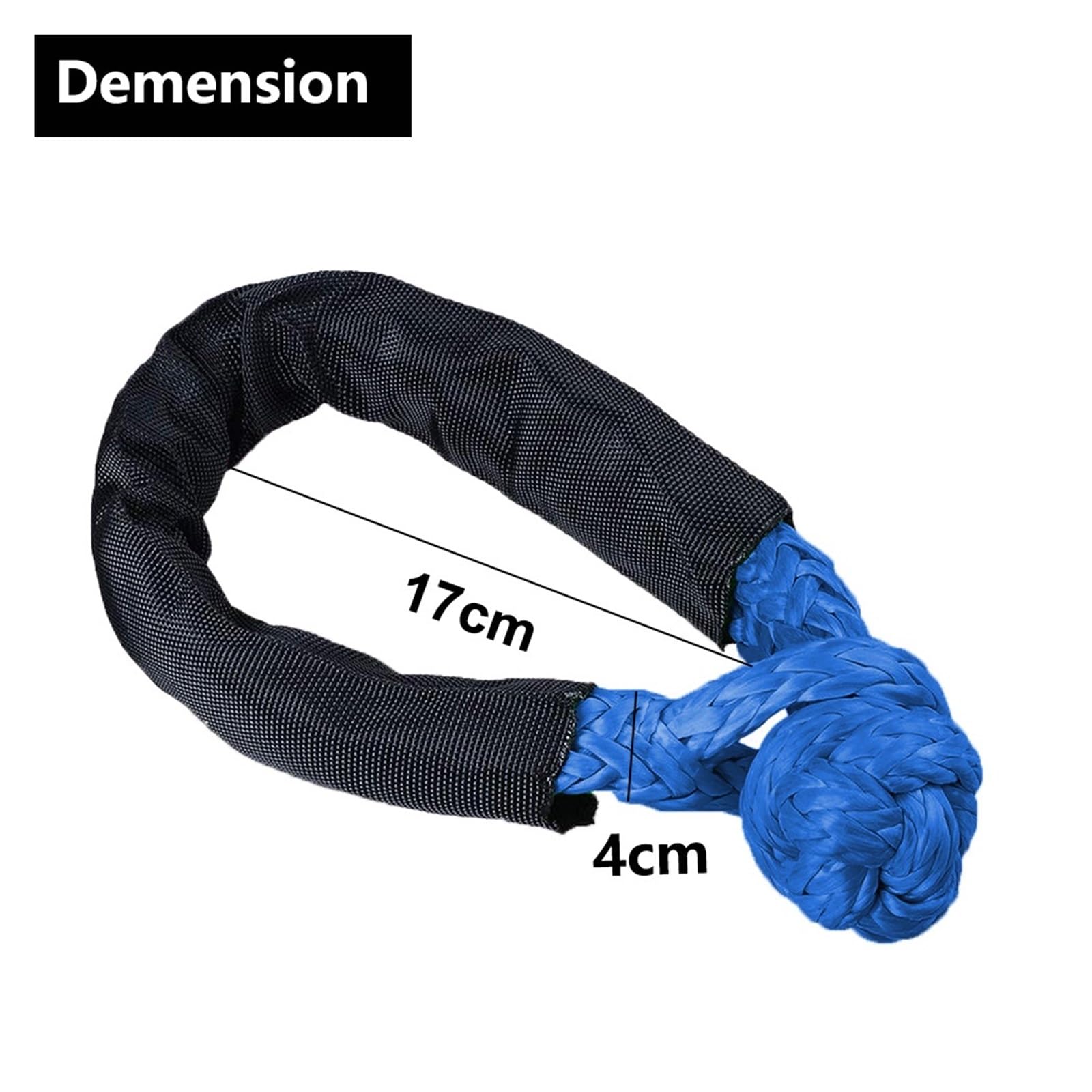 Syntetyczna Miękka Szekla Wciągarka Linowa Haki Holownicze Zwolnij Pasek Z Klamrą 38 000 Funtów Łamanie Dla SUV 4x4 ATV Truck Pickup UTV Offroad Solidna I Niezawodna(2 pieces blue)