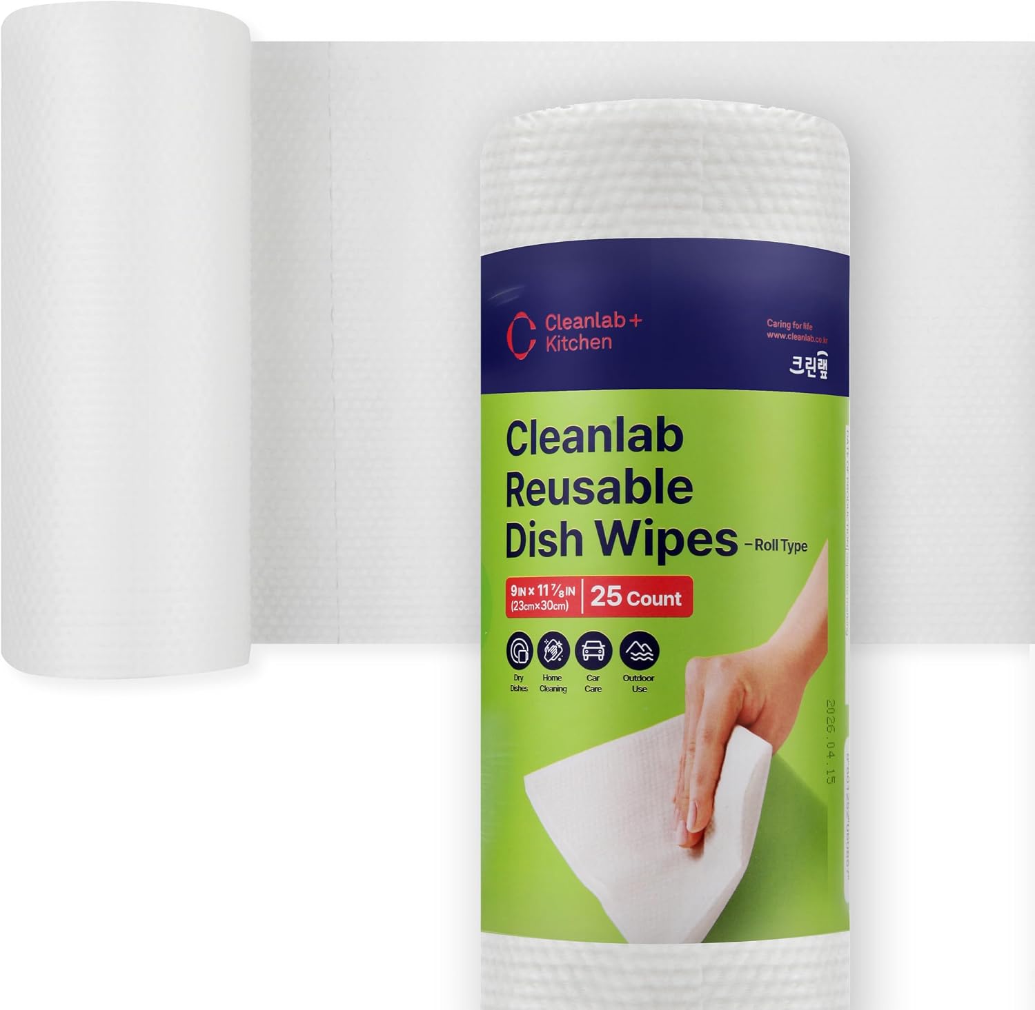 CLEANWRAP Reusable Dishcloths for Kitchen & Cleaning, Washable, 25 Pcs