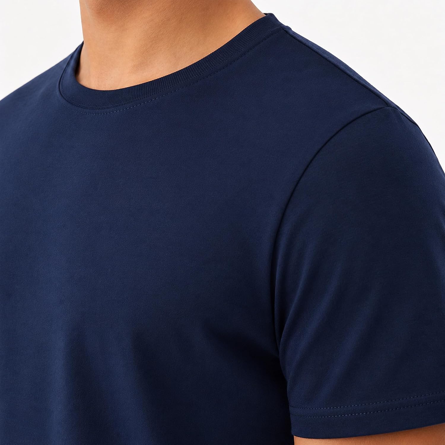 Men's T Shirt Short Sleeve Crew Neck Casual Summer Basic Tee image 5