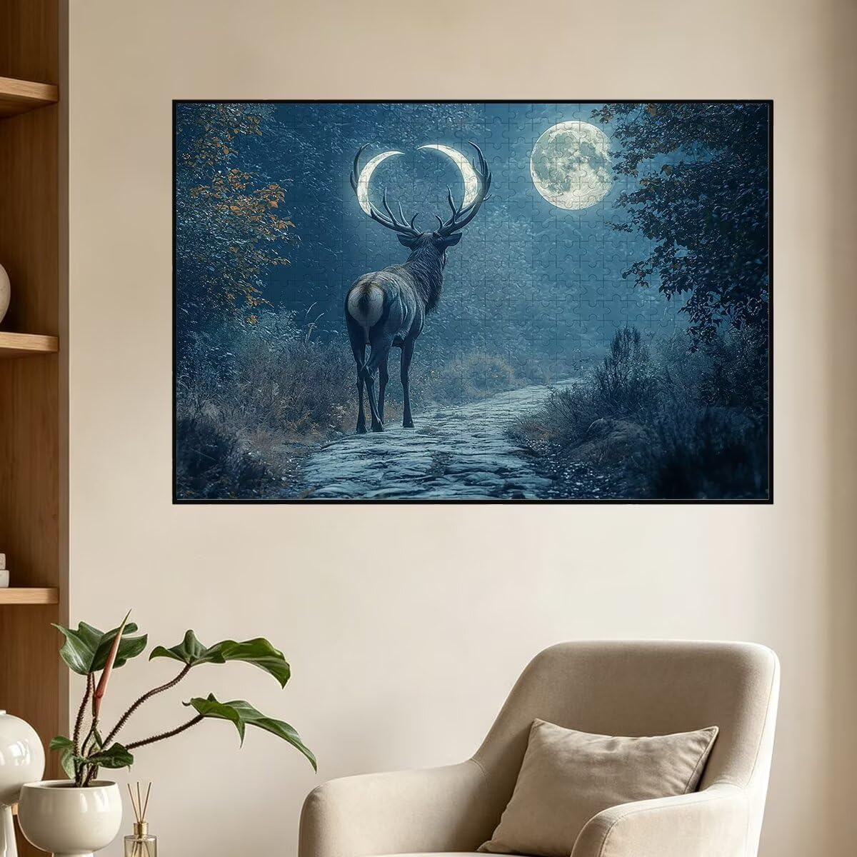 Puzzle 4000 Pezzi Cervo, Puzzle Luna, Puzzles in Legno, 141x87cm -1504