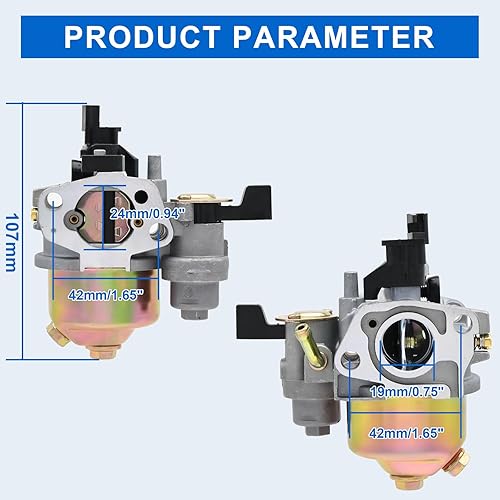 Miniatura 4 de FitBest Carburador GX160 con colector de admisión de filtro de aire – Sustituye a motores 16100-ZH8-W61 – Compatible con motores Honda GX120 GX160