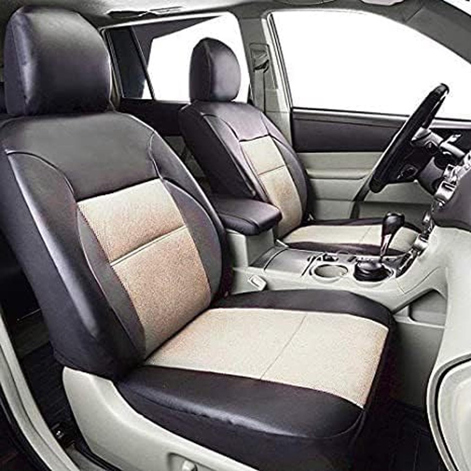 Auto Sitzbezüge Für Suzuki Vitara/Vitara Hybrid – Atmungsaktiv, Bequem, In Beige (2 Vordersitze)