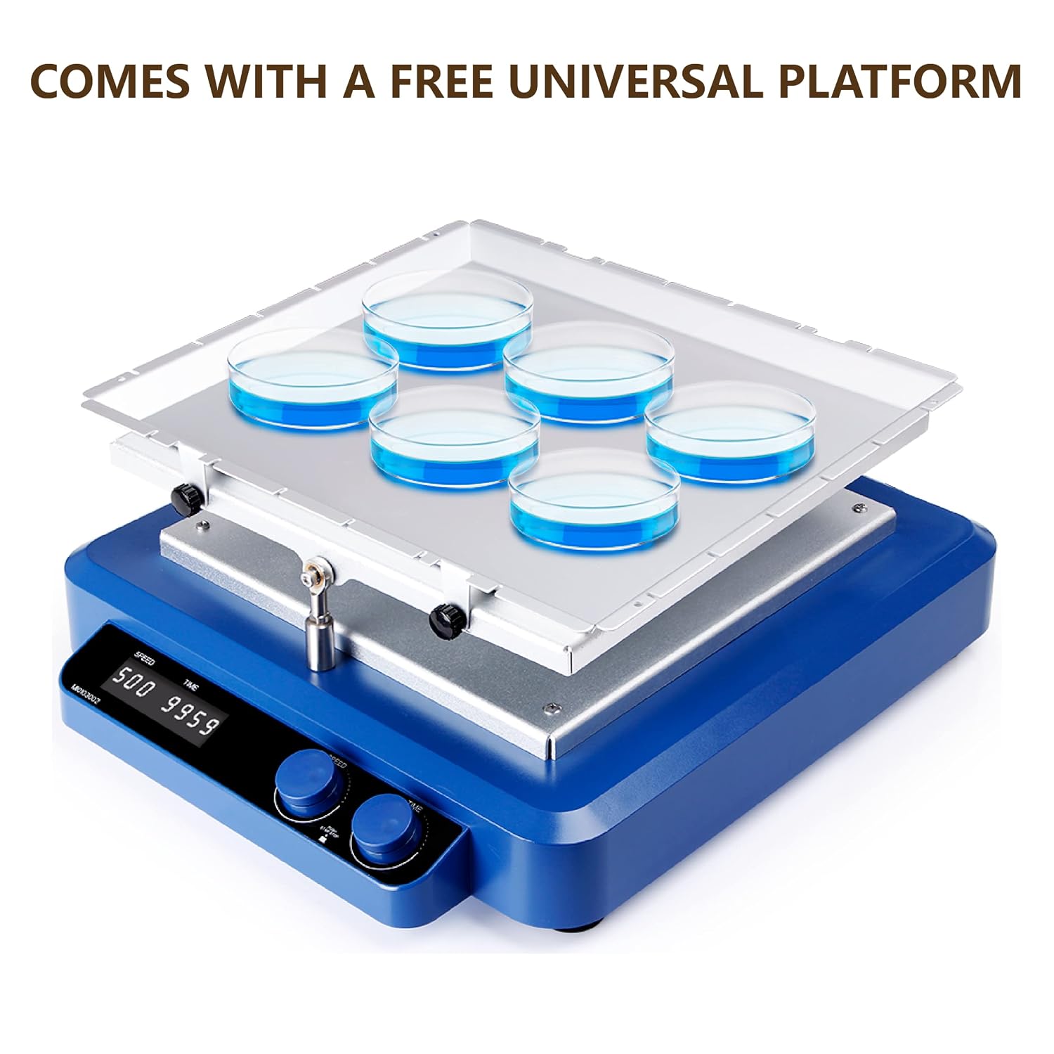 4E's USA Rocking Shaker - Digital Laboratory Rocker with Maximum Load of 10kg, 9 Degrees Tilt Angle and Speed Range of 10-70RPM, Wide Range of Platforms, Continuous and Timed Operation, Model SK308