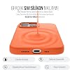 iPhone Case Thin Liquid Silicone 3 Layer Fully Coated Soft Gel Rubber Case Cover (Open Orange (19), iPhone 15 Pro)