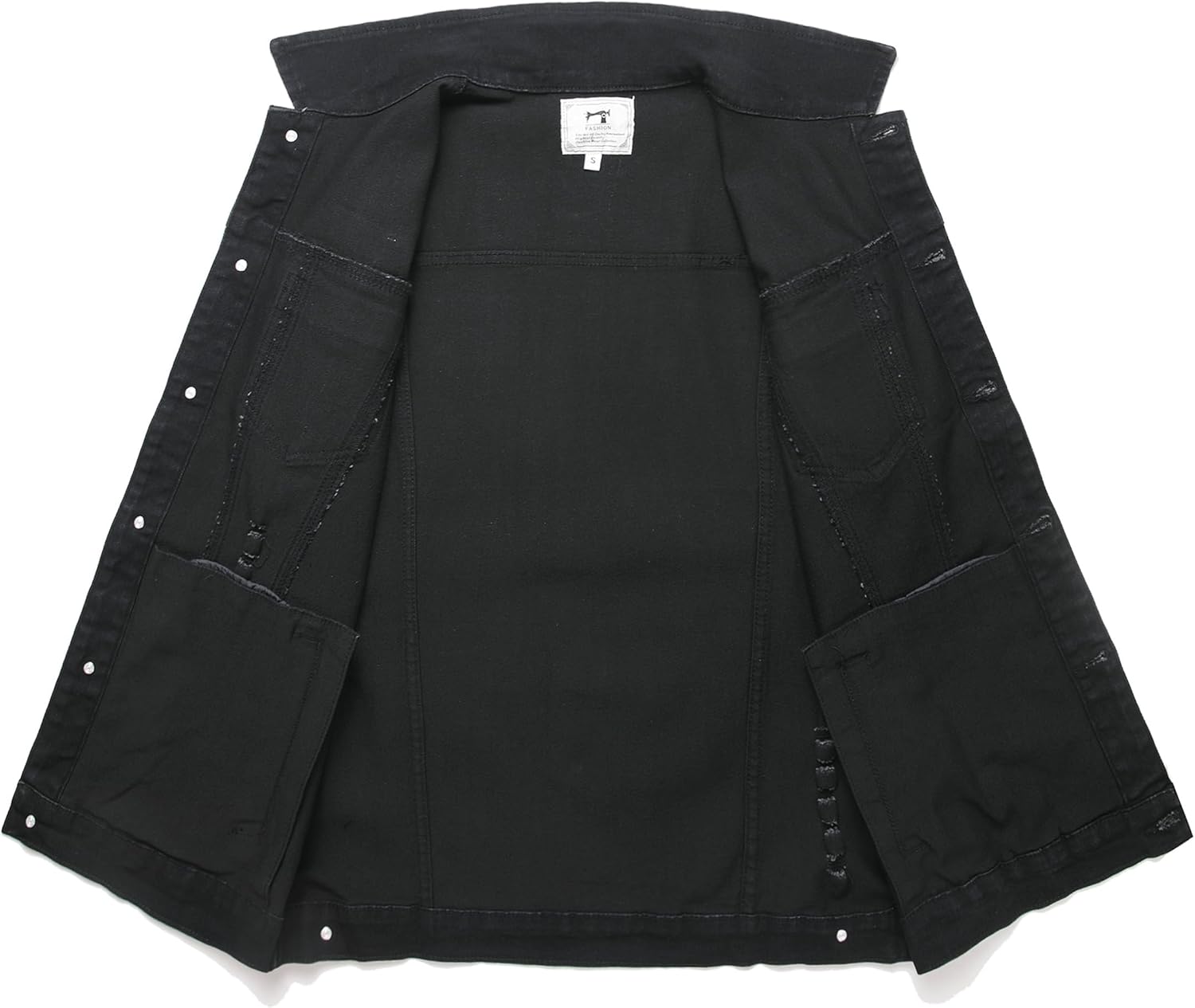 Denim Vest Men Lapel Sleeveless Slim Fit Retro Ripped Elastic Casual Jean Vest for Men's With Pockets - Image 3