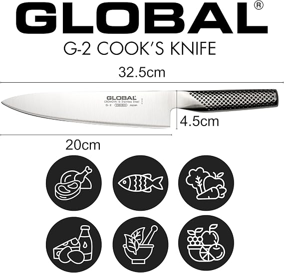 Global - 8 inch, 20cm Chef's Knife,Silver