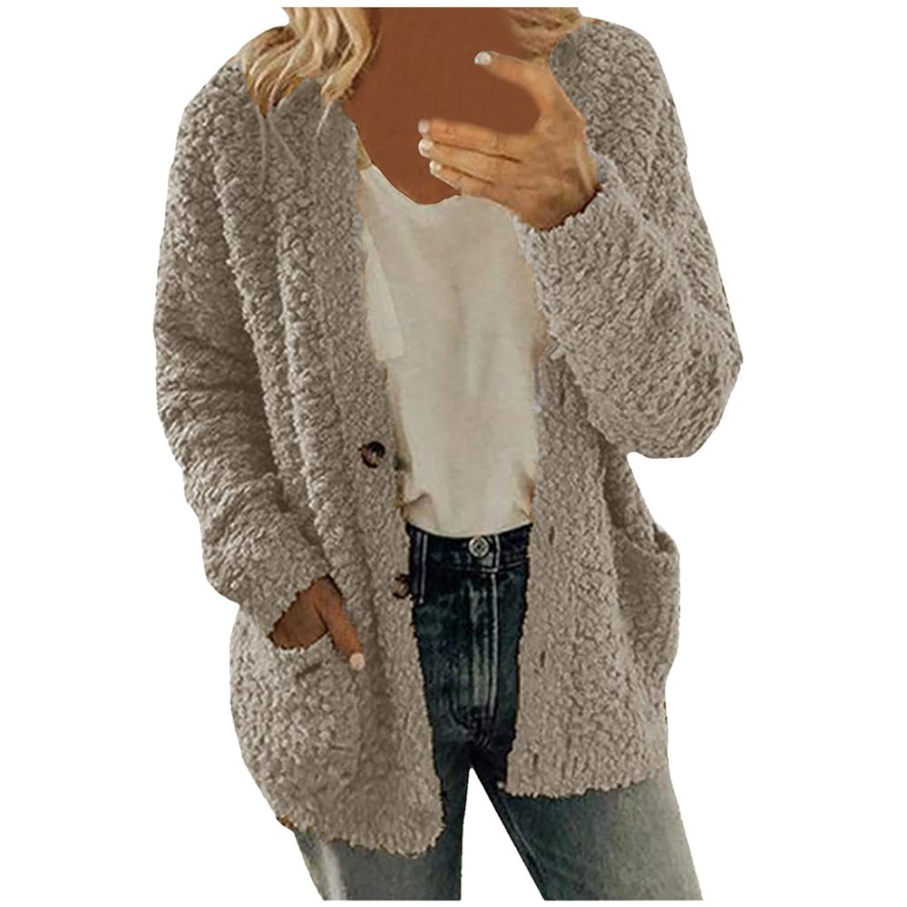 Winterjacke Damen - Warm Gefütterter Wollmantel Mit Fleece-Innenfutter Für Kalte Tage