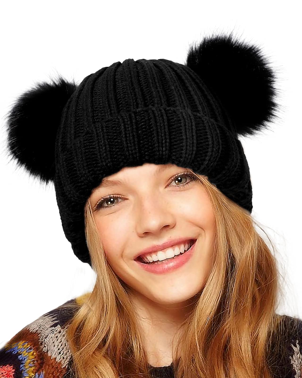Casquette,chapeau En Fourrure De Lapin Véritable Pour Femme, Bonnet
