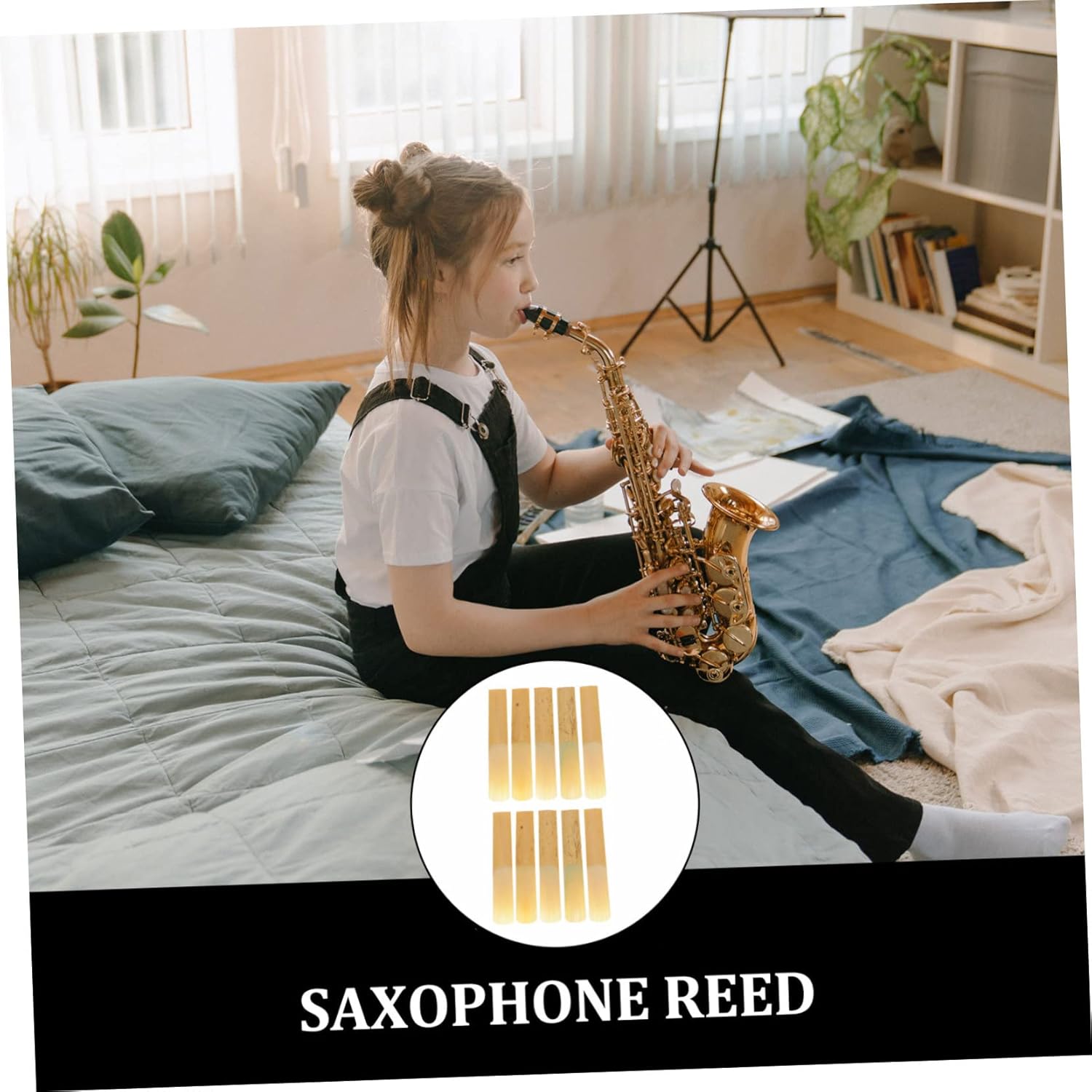 FAVOMOTO 50pcs Clarinet Reeds Strength for Saxophone Players Compact Clarinet Accessories for Musicians