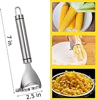 Vista 5 de Corn Peeler, Corn stripper for corn on the cob remover tool,Stainless steel multifunctional Kitchen Grips Corn planer Cob Cutter kernels, with Hand