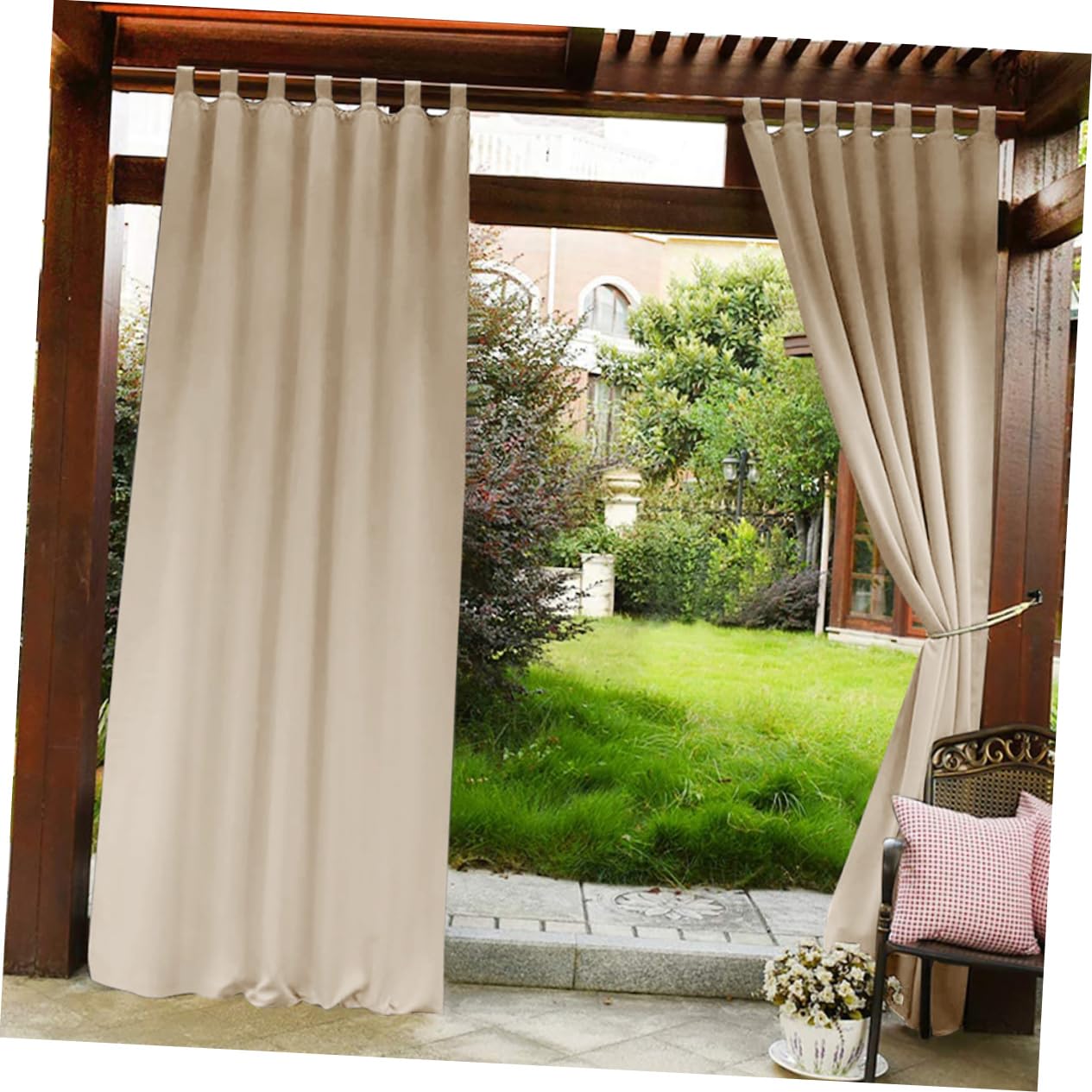 BESPORTBLE Tenda Oscurante Beige in Poliestere, Singolo Pannello