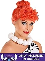 Vista 8 de Flintstones Wilma Flintstone Costume for Women - Includes Dress & Necklace with Wig Option - Officially Licensed