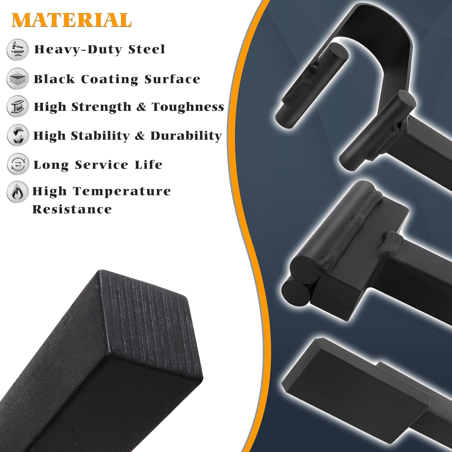 1 inch Blacksmith Anvil Hardy Hole Tools Set Blacksmithing Forging Tool with Spring Fuller, Hot Cut, Creasing Stake (3PCS)