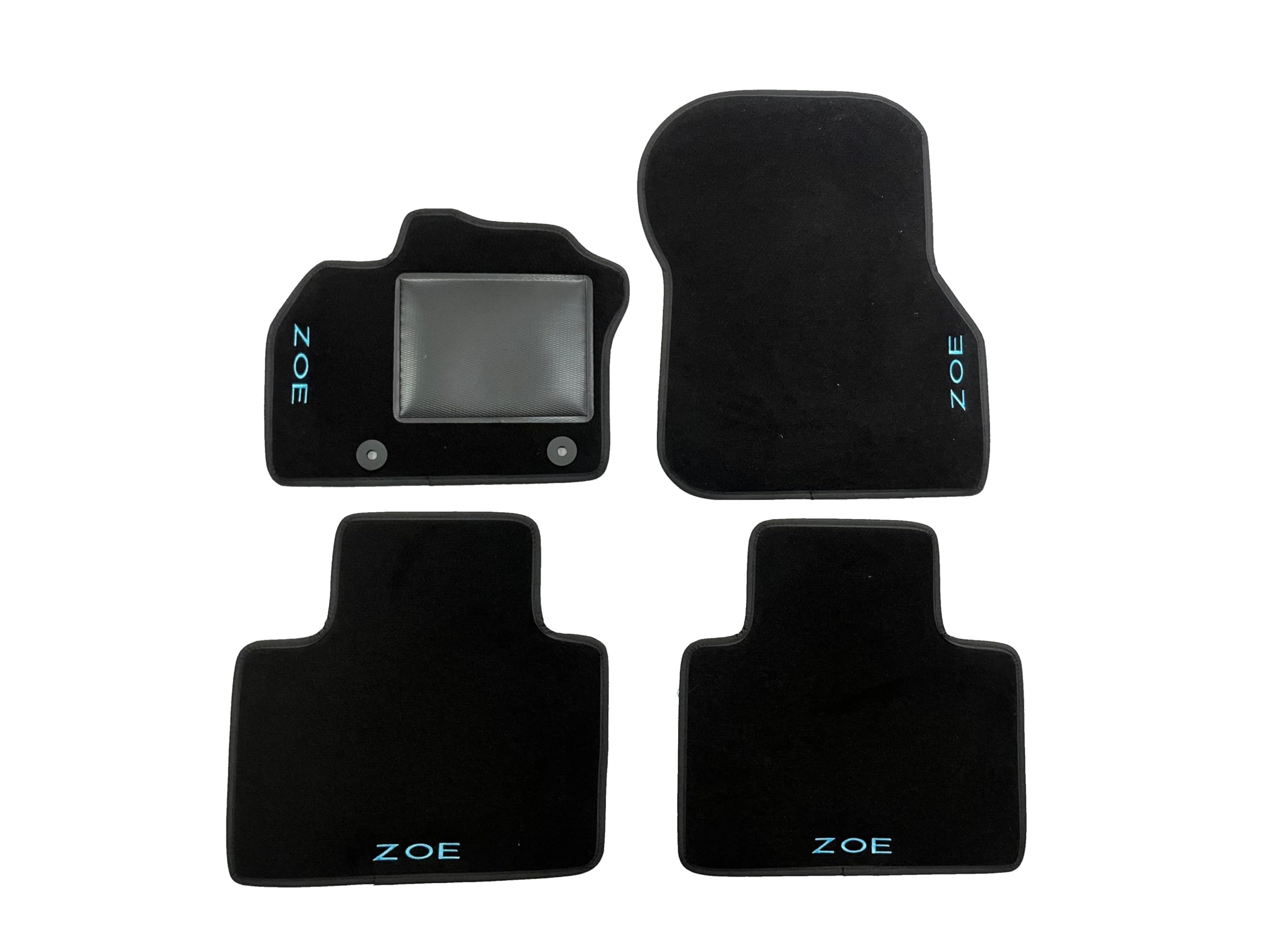 Tappetini auto compatibili non originali Zoe 2019 moquette e fermi di fissaggio