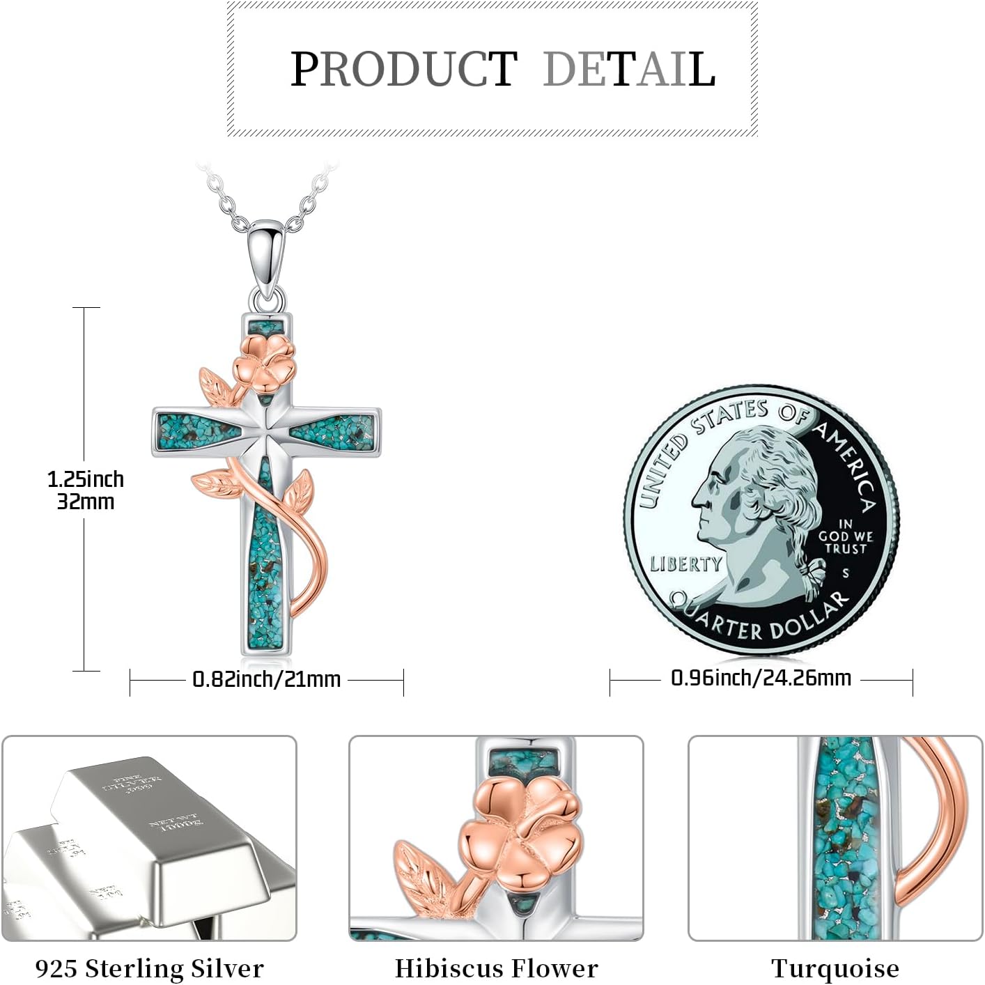 JUSTKIDSTOY Cross Necklace for Women 925 Sterling Silver Cross Pendant Necklaces Religious Jewelry Gifts for Wife - Image 4