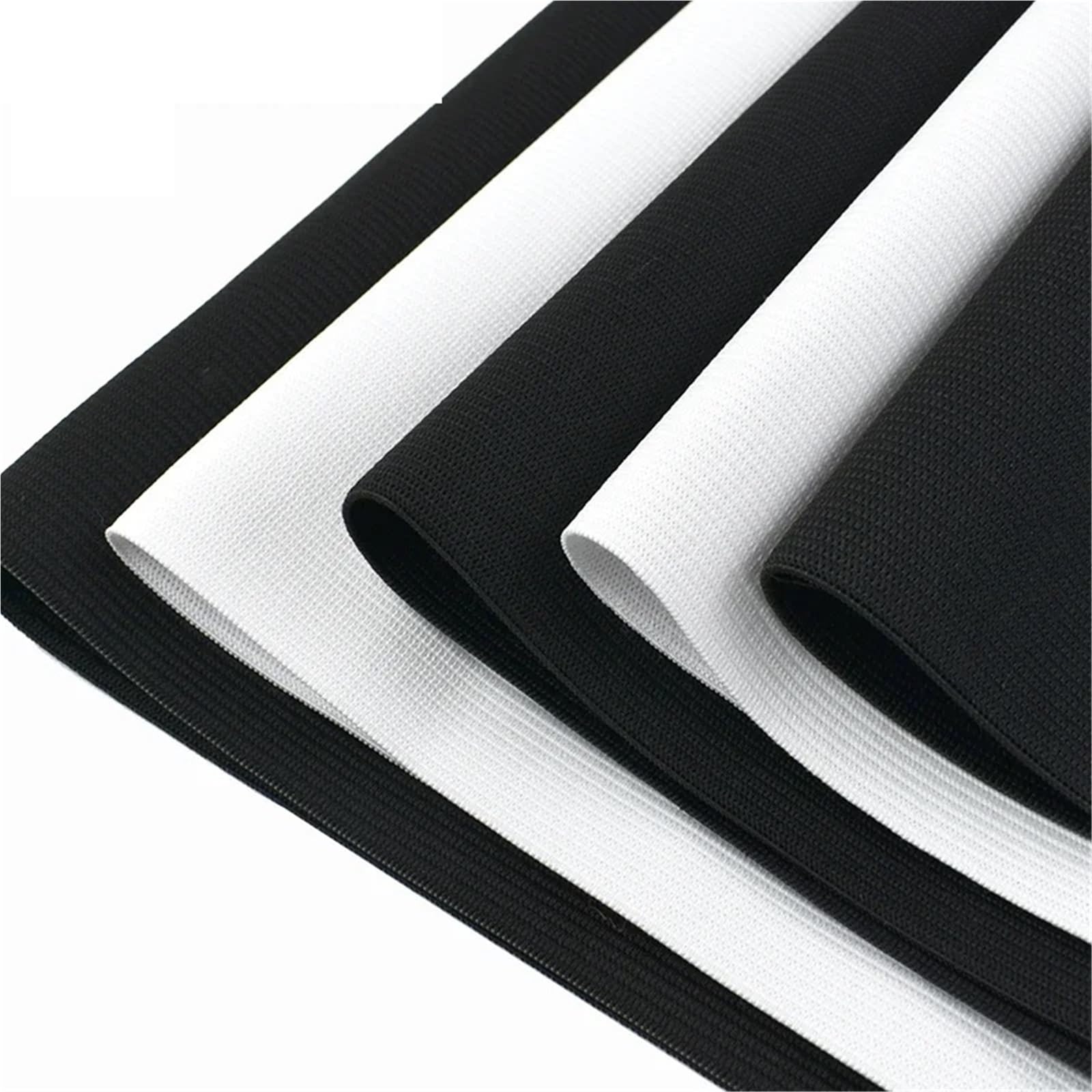 Cinta elástica de punto para costura, Bandas Elásticas for Coser 10 Metros 7-50 Cm Banda Extra Ancha Crochet Pantalones De Goma Suave Cinturón Cintura(White,10METER-50CM)