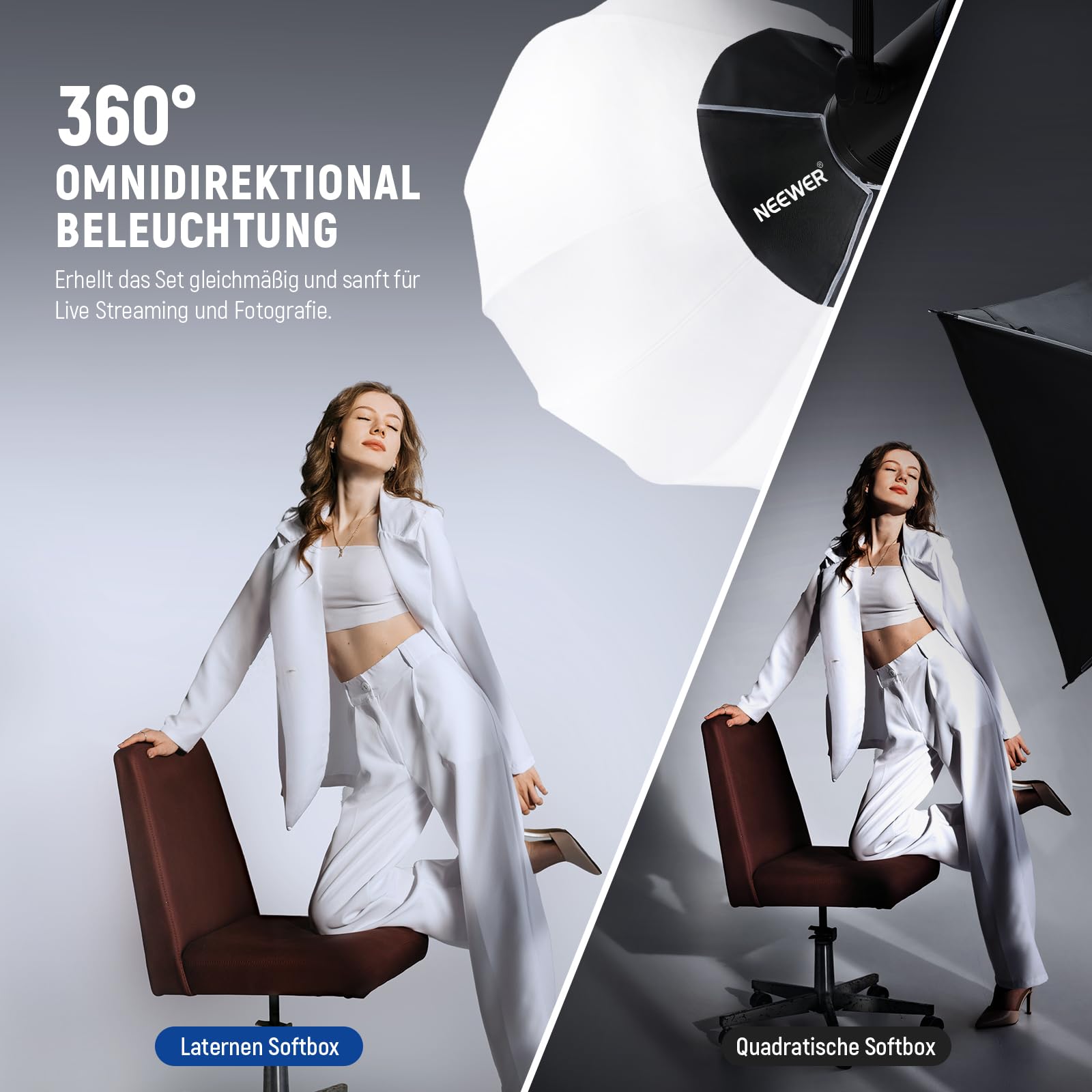 NEEWER Basics NS16L Lantern Softbox, 33,5", Schnellwechsel
