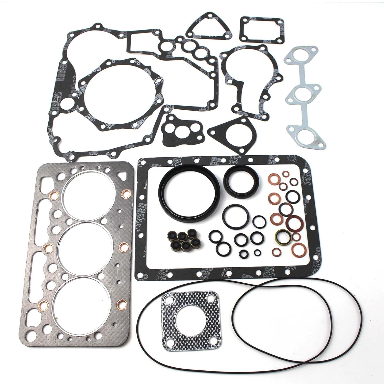 D722 Engine Full Gasket Kit with Head Gasket 6672739 6672740 for Kubota Engine D722 D722E Tractor TG1860-54 or Bobcat 316 320 322 453 463 Engine Rebuild Kit Aftermarket Parts