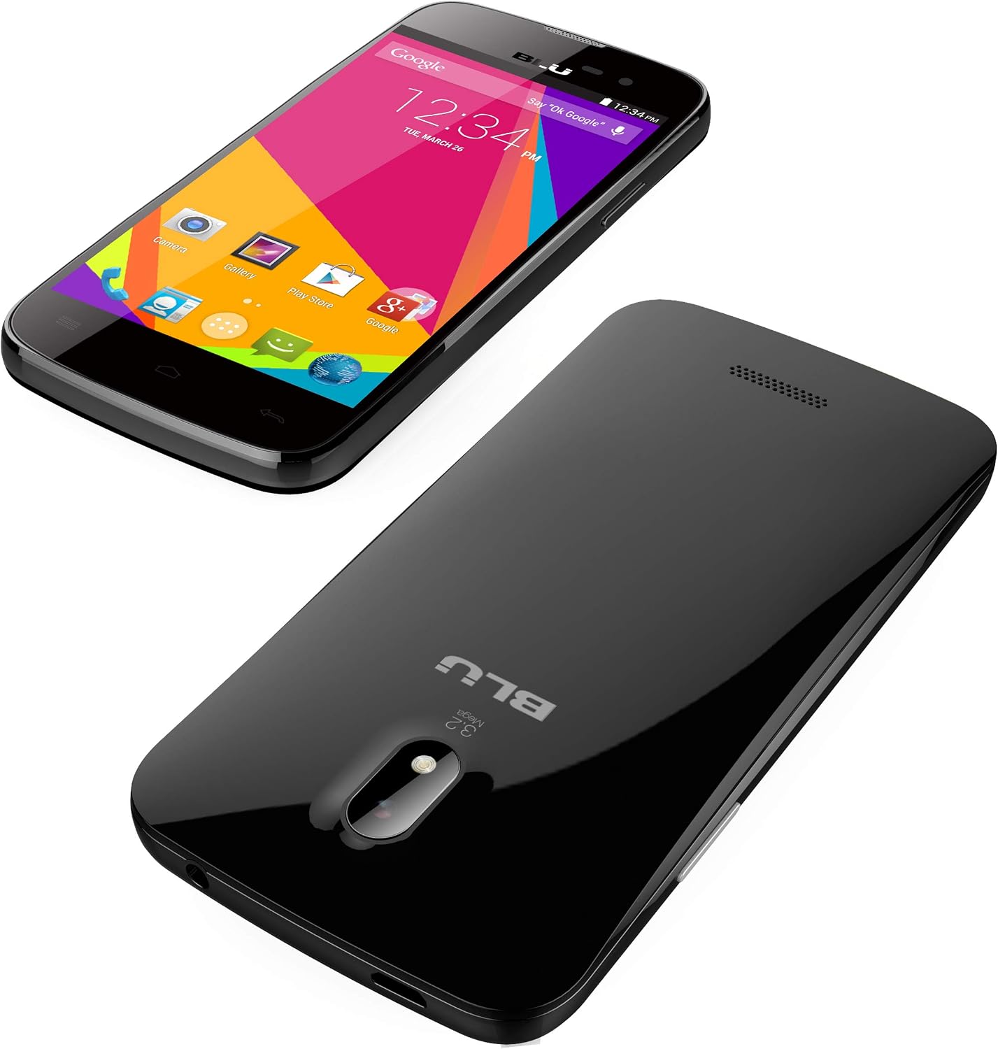 BLU Neo 4.5 Dual Core 4G HSPA+ 850/1700/1900 Unlocked Cell Phone - Retail Packaging - Black