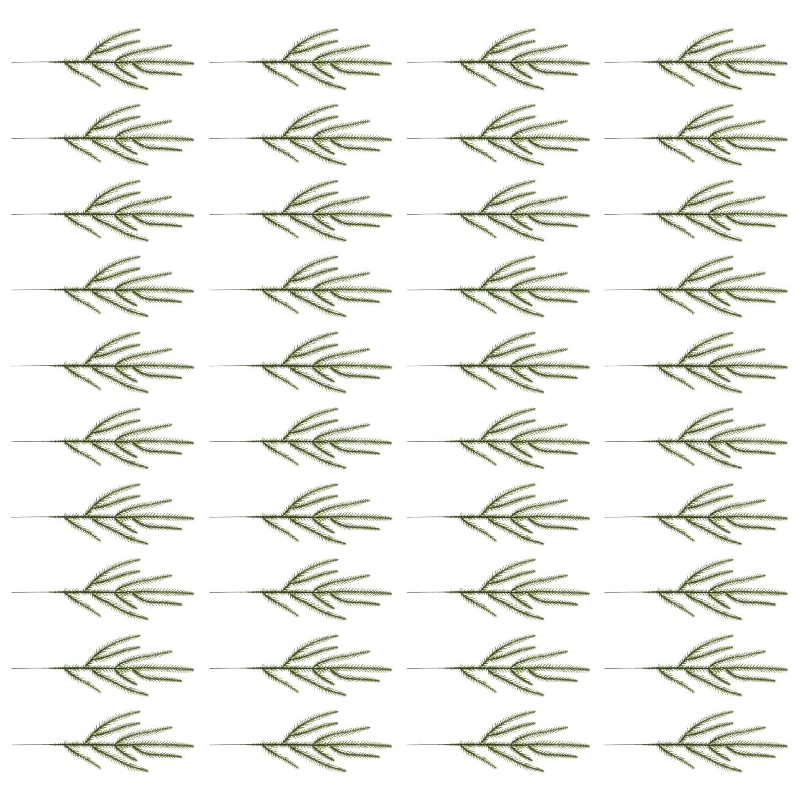 KAQNTUD Pack of 40 Christmas Pine Branches, Realistic Texture for Christmas Decorations, Sturdy Design for Indoor and Outdoor Use, Child Safe Christmas Tree Branches