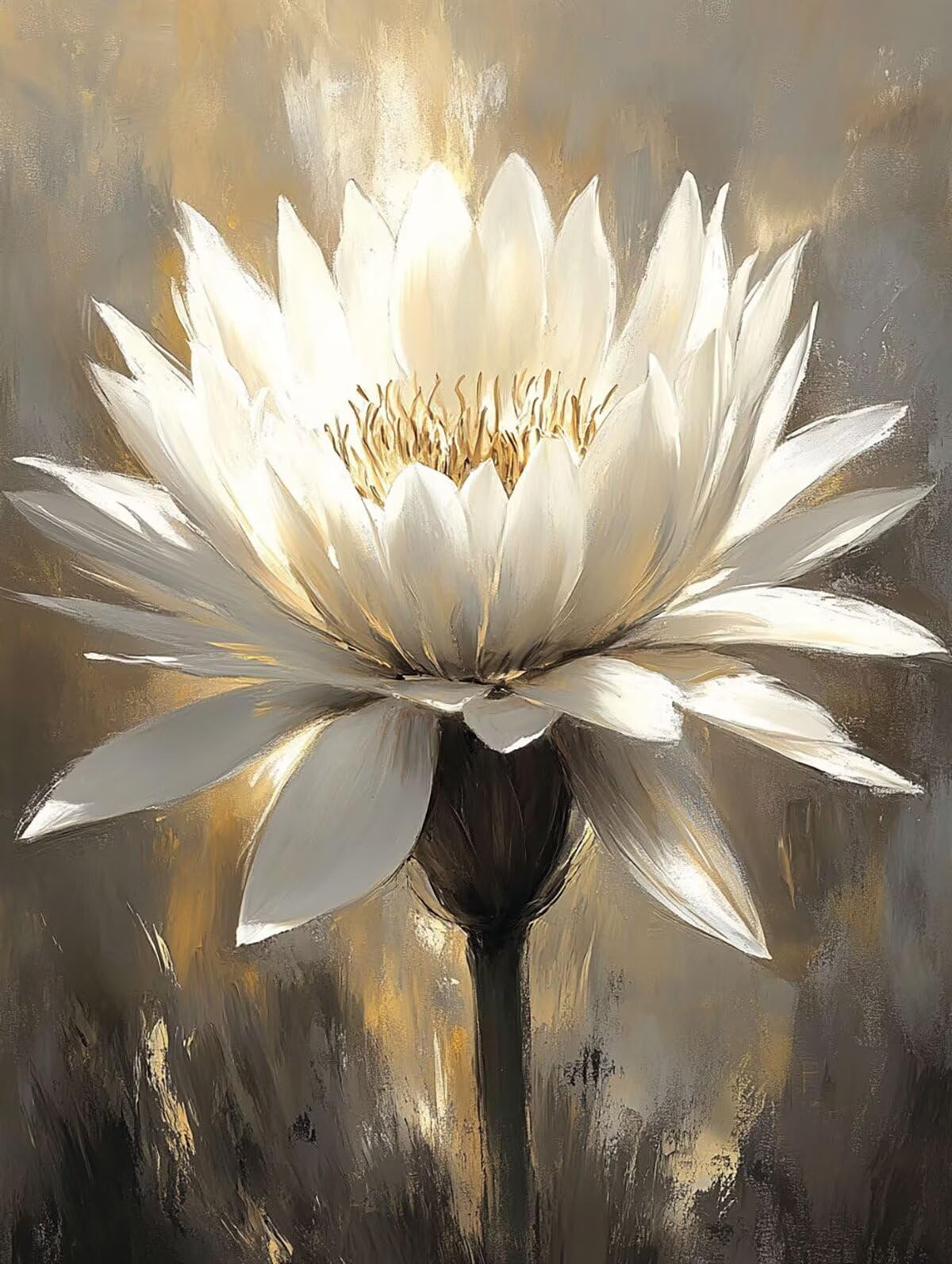 Dipingere con i Numeri Fiore, Paint by Numbers Adulti Astratto, Fai da te Creativi Adulti Quadri da Dipingere Numerati Kit per Decorazione Della Parete di Casa, Regalo 80x110 cm Senza Cornice L2-5
