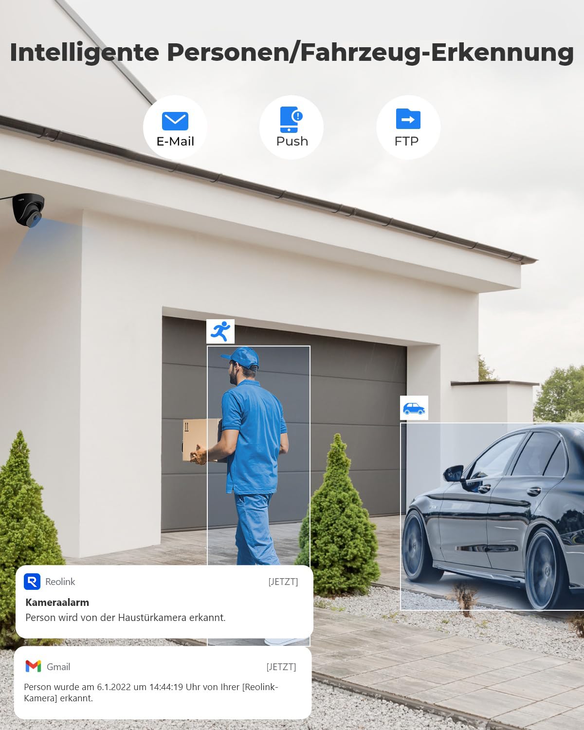 Reolink 4K PoE Überwachungskamera Aussen mit Smarter Erkennung, RLC-820A-B | 8MP Smarte PoE Kamera Outdoor mit IP67 Wasserfest, 30m IR Nachtsicht, Audio, microSD Kartensteckplatz und Zeitraffer