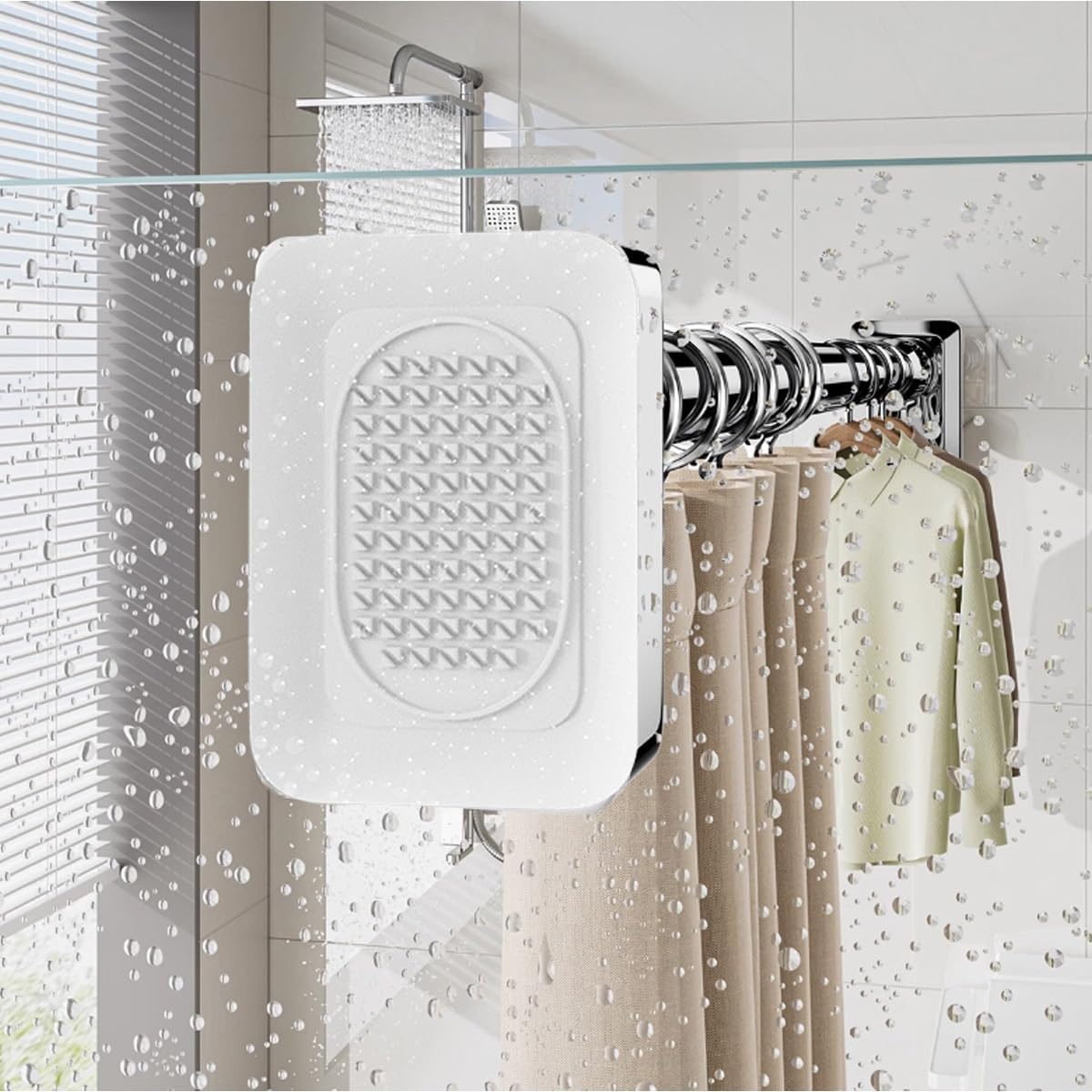 Teleskopstange Vorhang Ausziehbar, 40-500cm Gardinenstange Ohne Bohren, Durchmesser 33mmTeleskopstange Duschstange Ohne Bohren, Gardinenstange Zum Klemmen, Teleskopstange Zum Klemmen(Weiß,160-250CM)