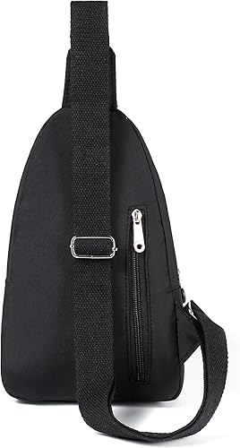 Miniatura 4 de Bolsa de Hombro Tipo Riñonera para Mujer, Mochila de Cinturón, Pequeñas Mochilas Cruzadas para Mujer, Mochila de Cinturón de Moda, Negro, Pequeño,