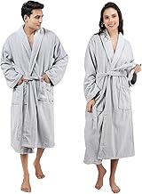 Sweet Needle Men's Bathrobe with Pockets, grey, XL