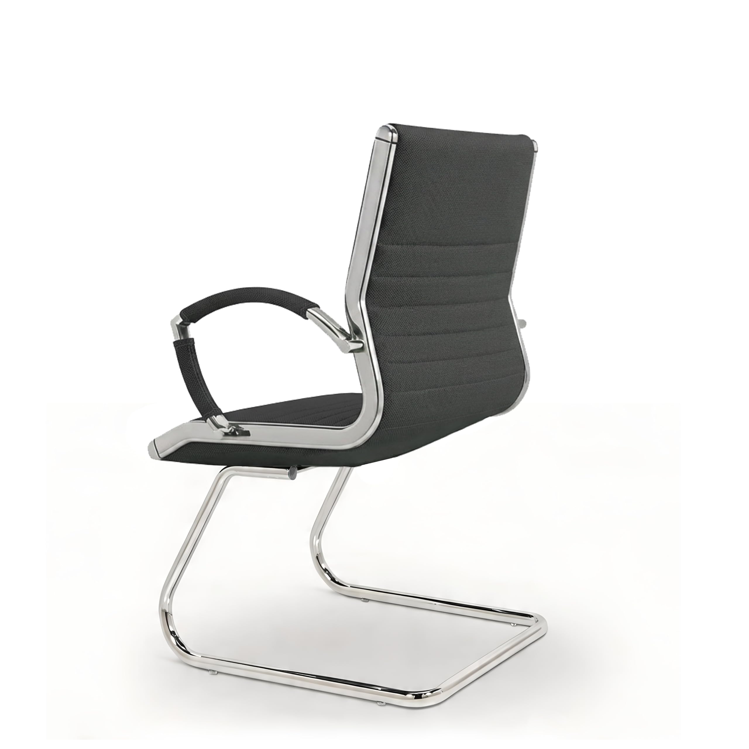 VERSEE Besucherstuhl Montreal aus Stoff, Anthrazit, Sitzhöhe 45 cm | Moderner Konferenzstuhl für Büro, Besprechungs- und Wartezimmer, ergonomisch gestaltet und stabil