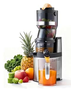 MOKKOM Commercial Cold Press Juicer 5 9 Large Feed Chute Juice Extractor Machine High Juice Yield Slow Masticating