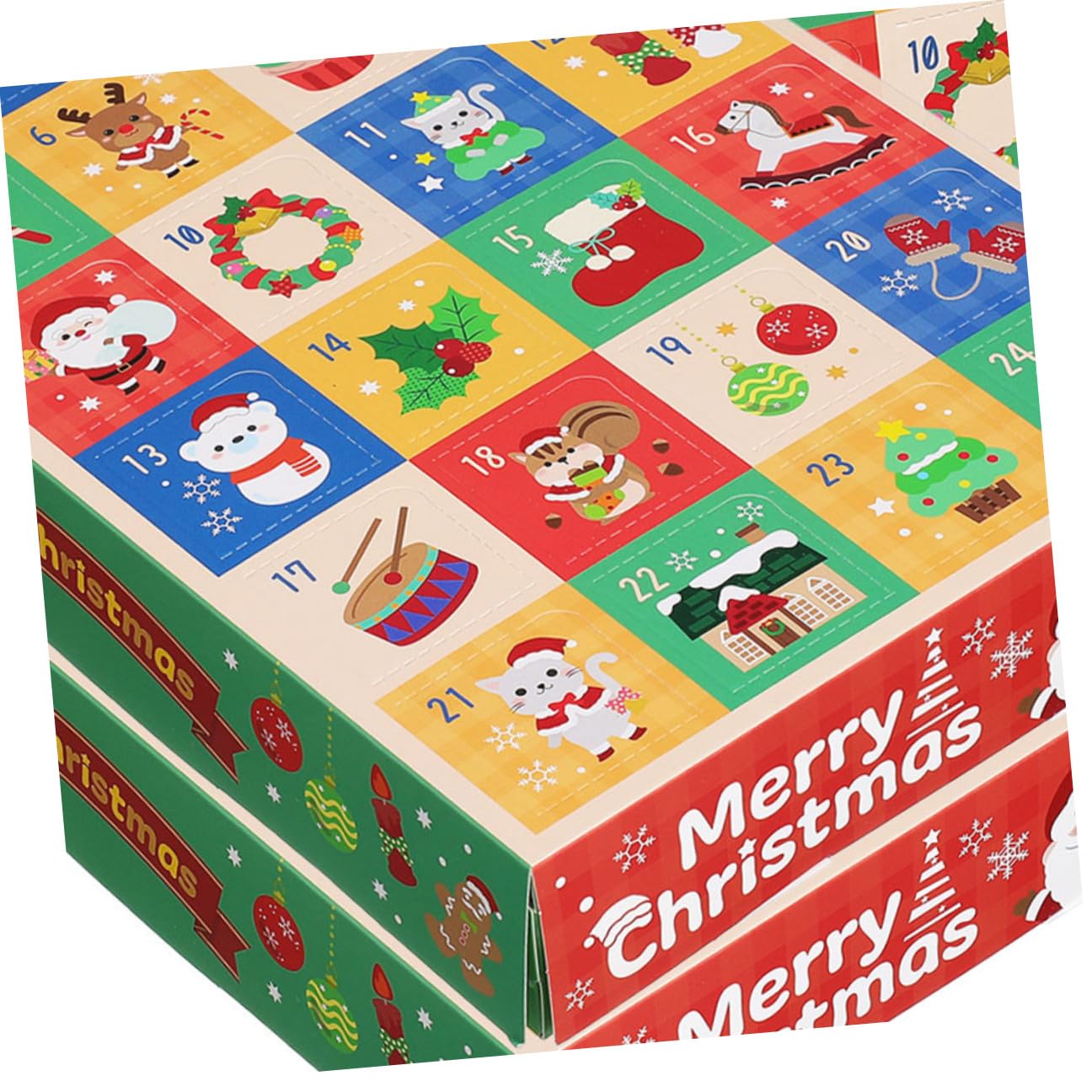 HOOTNEE Selbstgemacht Feiertagscountdown Boxen 15 Stück 24 Fächer Weihnachtskalender mit Kleinen Weihnachtsboxen Leere Leckereienboxen für Kinder und Erwachsene Kreative Geschenkboxen