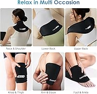 Vista 7 de Bolsa de hielo para el cuello ComfiTECH con envoltura y cobertura de gel extendida para cervical, hombro y costillas, aplicación fría reutilizable