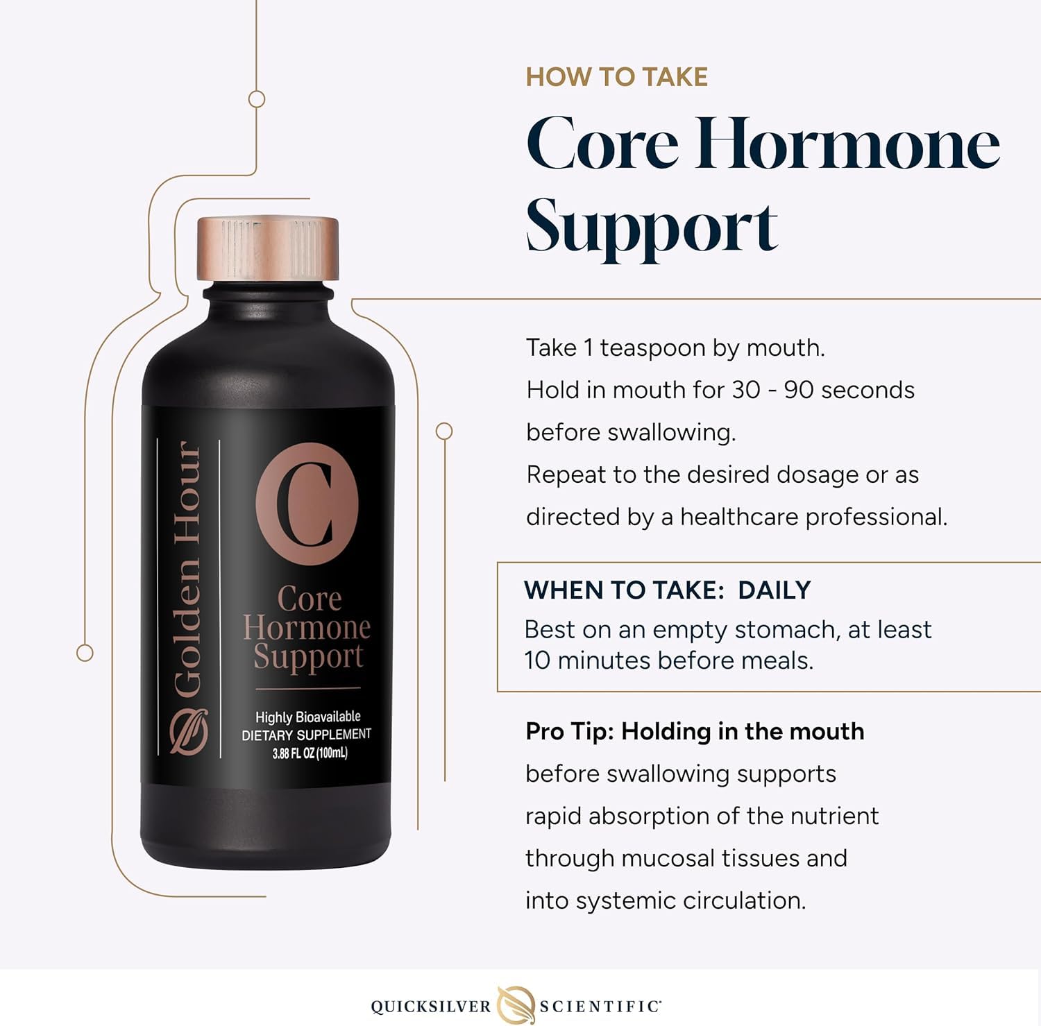 Quicksilver Scientific Core Hormone Support, Hormone Support, 20 Servings — Amazon image 6