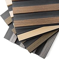 Vista 12 de Art3d WPC - Paquete de 8 paneles de pared de listones de madera para decoración de interiores, paneles acústicos de madera 3D acanalados para sala