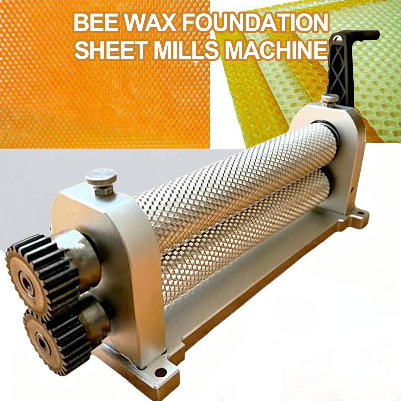 Professioneller manueller Bienenwachskamm, Foundation-Rollmühle, robuste Aluminium-Legierung, Wabenstempel, Imkerausrüstung für Imker, DIY-Werkzeug