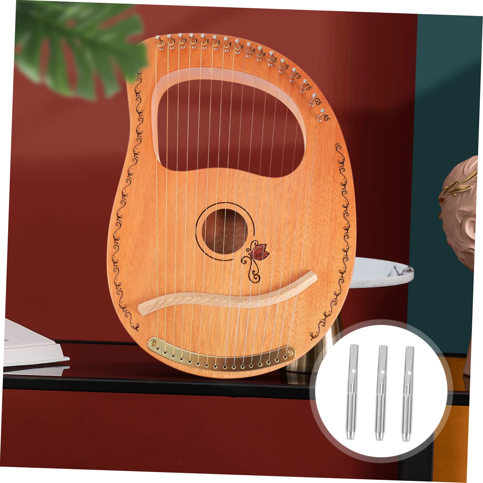 Totority 3pcs Lyre Harp Tuning Pegs Guitar String Pegs Music Pin Professional Lyre Harp Accessories Easy Install