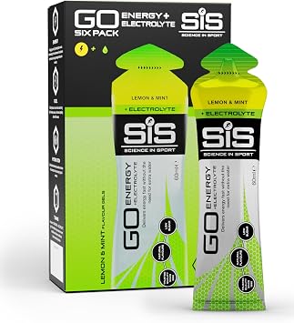 Science in Sport GO Energy + Electrolyte Gels, Lemon & Mint, 6 x 60ml