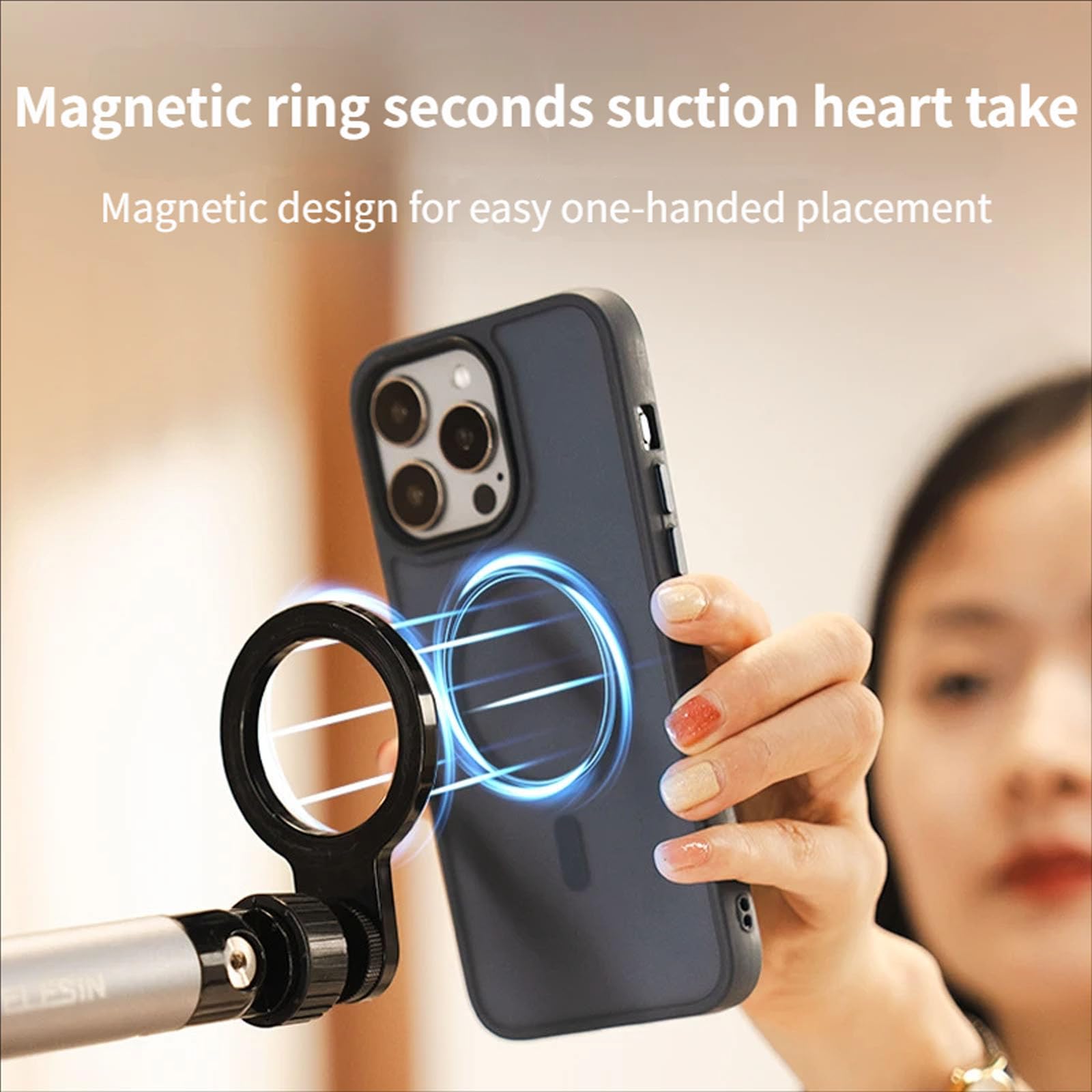 Magnetische Telefonhalterung für den Schreibtisch mit Stabiler Legierungskonstruktion und schneller Freigabe für Verschiedene Verstellbare magnetische Telefonhalterung