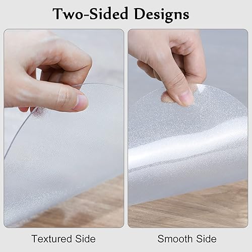 Miniatura 5 de Tapete para silla de oficina para suelo de madera dura, protector de plástico resistente para silla de oficina, rectangular transparente de PVC para
